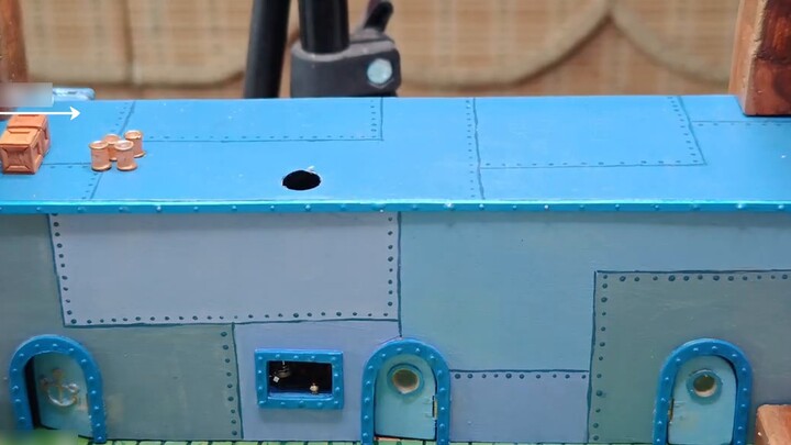 I made the entire Krusty Krab out of wood!