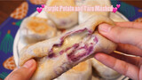 [Food]Try making purple yam & taro rice cake!