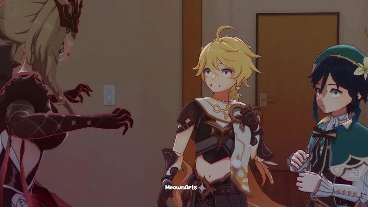 [Genshin Impact Animation] The Dead Lady suddenly attacks Wendy and the Traveler