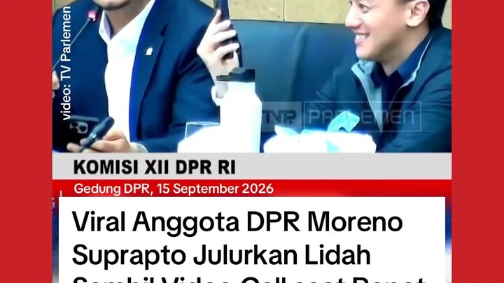 ANGGOTA DPR JULURKAN LIDAH SAAT RAPAT