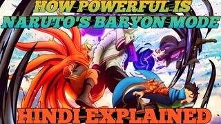 How powerful is Naruto's Baryon Mode🤔🤔 || Naruto || Naruto In Hindi || Naruto baryon mode powers