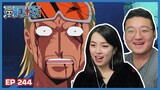 FRANKY'S REAL IDENTITY | One Piece Episode 244 Couples Reaction & Discussion