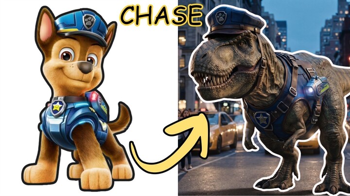 PAW PATROL como DINOSAURIOS + QUÉ PREFIERES 🐶🐕👮‍♂️Chase | Marshall  | Skye  |  Rubble 😱🐾🦖