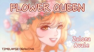 [OC Drawing] Berbunga-bunga Melihat Zalona🌼