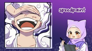 [SPEEDPAINT] Luffy Gear 5 - One Piece Sticker Art!