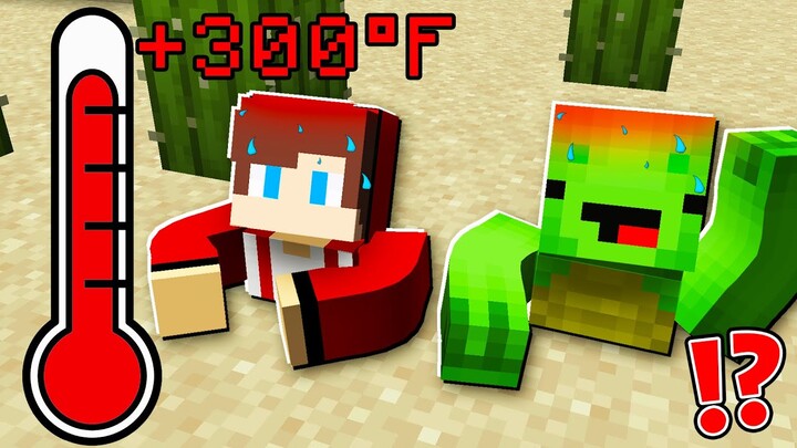 How Mikey and JJ Survive The BLAZING HEAT ? - Minecraft (Maizen)