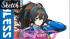 Draw Zhu Yuan From Zenless Zone Zero (Sketch Finished)