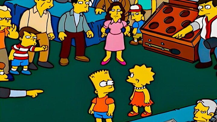 Bart lost the game, was cursed by everyone, and jumped down in a trance | The Simpsons