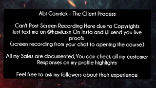 Abi Connick – The Client Process. course download