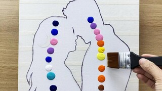 [Tranh Acrylic] Thử thách hàng ngày của bậc thầy YouTube WowArt: "Yêu em ngàn năm"