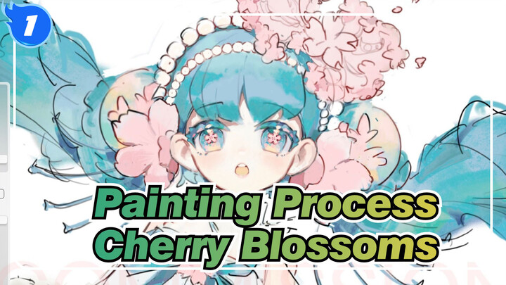 [Painting Process]Hope the Cherry Blossoms Blooming Soon_1