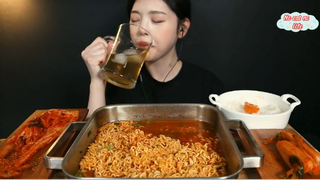 3 gói mì tôm Yeol, kim chi củ cải 4 #anngonmoingay