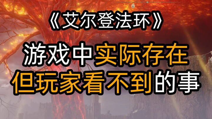 艾尔登法环中实际存在 但玩家看不到的事