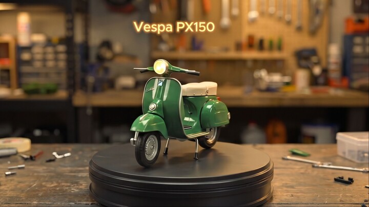 Unboxing & Assembling Classic Vespa PX150 Miniature! 🛵🛠️ #miniature