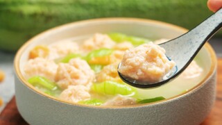 หน้าตาดี × ไขมันต่ำ × โปรตีนสูง [ซุปบวบผัดกุ้ง] รสชาติสดใหม่อร่อยล้ำ ดื่มแล้วไม่อ้วน!