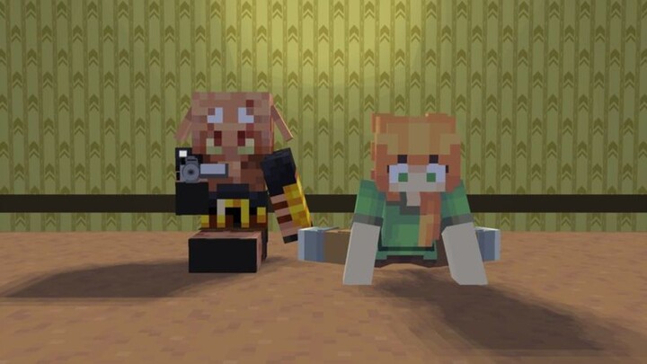 Elytra dropped Alex Sigiar into the horror of the backrooms - minecraft animation