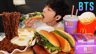 MUKBANG | 직접 만든 짜장 라면 & 맥도날드 BTS 세트 & 불고기 버거 먹방 | RECIPE KOREAN BTS Mcdonald's الأرز المنزل Nhà gạo