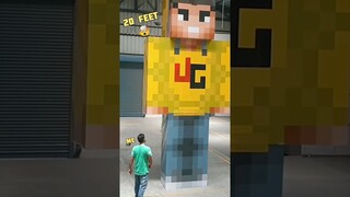 THE BIGGEST MINECRAFT STATUE OF TECHNO GAMERZ IN REAL LIFE 🤯 #shorts #short