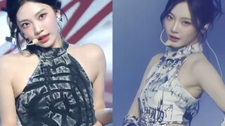 She wears ordinary clothes with a Chinese style