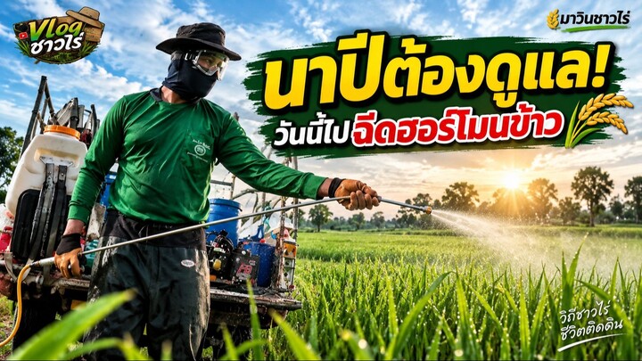 นาปีต้องดูแล! วันนี้พาไปฉีดฮอร์โมนข้าว 🌾 จะเป็นยังไงบ้าง? | ว็อคชาวไร่