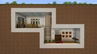 Minecraft - How to build a Modern Underground Base House