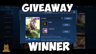 GIVEAWAY WINNER! CONGRATS TO WINNER | MOBILE LEGENDS