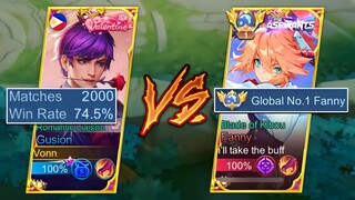 WHEN 2,000 MATCHES GUSION MET GLOBAL FANNY IN RANK GAME!! (INTENSE MATCH)