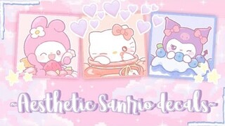 Aesthetic Sanrio icon decals / decal ids | For your Royale high journal, Bloxburg, Etc. -ᄒᴥᄒ-