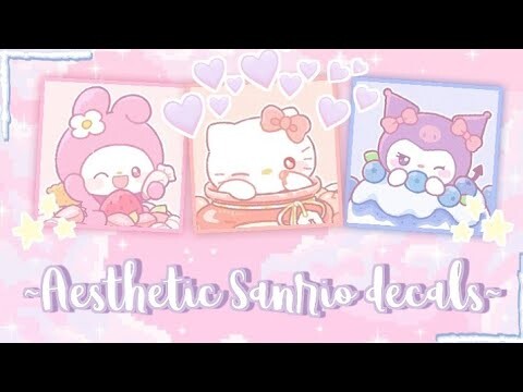 Aesthetic Sanrio icon decals / decal ids | For your Royale high journal, Bloxburg, Etc. -ᄒᴥᄒ-