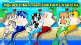Nếu Các Cặp Đôi Người Cá Hero Team Sinh Ra Em Bé Người Cá Trong Minecraft