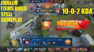 Natalia Gameplay - Score (16-4-7) Donde - Mobile Legend 2021-January