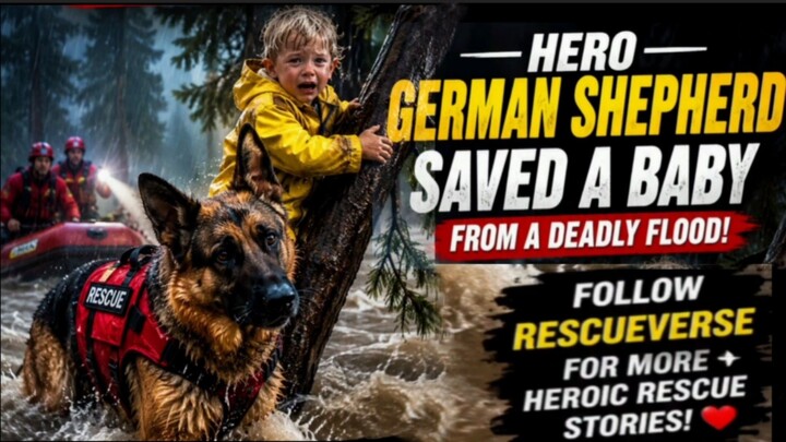 🐕 Hero German Shepherd Saves a Baby From a Deadly Flood!