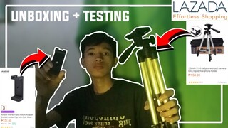 UNBOXING + TESTING | ANDOER CLIP MOUNT + TRIPOD 3110 | LAZADA