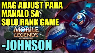 MAG ADJUST PARA MANALO SA SOLO RANK GAME - JOHNSON