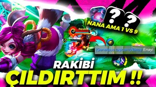 RAKİP ALDOUSU DELİRTTİM - NANA AMA 1 VS 9 KANSER | Mobile Legends