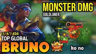 BRUNO BEST BUILD 2022 | TOP GLOBAL BRUNO GAMEPLAY | MOBILE LEGENDS✓