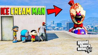 GTA 5 : ice cream man Attack On Shinchan Franklin & Doraemon GTA 5 !