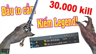 Đầu to cầm kiếm legend, Kỉ lục 30000 kill chúa quỷ 2 truy kích 😱😱