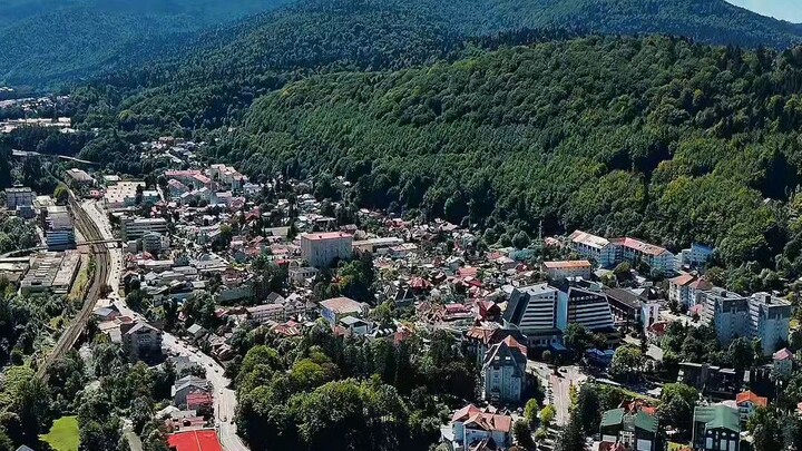Sinia Romania. drone view