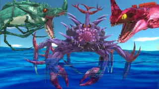 A day in the life of The Purple Crustacean(Sea Beast) - Animal Revolt Battle Simulator