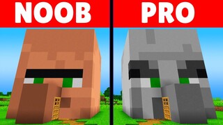 Minecraft NOOB vs PRO: VILLAGER HOUSE vs VINDICATOR HEAD by Mikey Maizen and JJ (Maizen Parody)