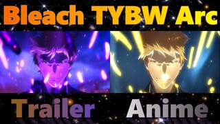 Bleach TYBW Arc Trailer vs. Anime Side-by-Side Comparison