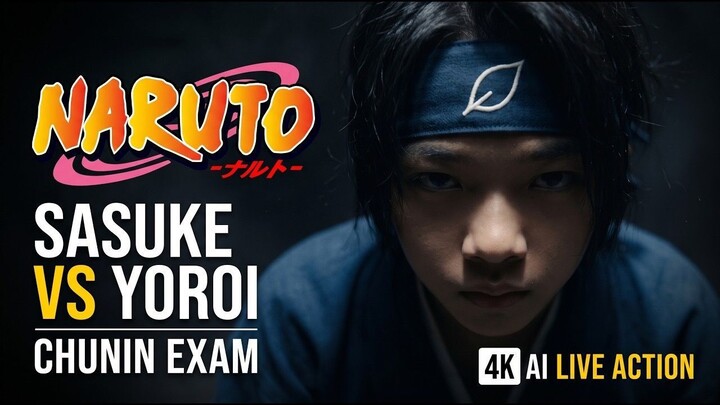 SASUKE VS YOROI - CHUNIN EXAM 4K AI LIVE ACTION