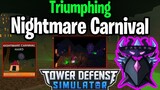Beating Nightmare Carnival (FALLEN MODE) | Tower Defense Simulator | ROBLOX