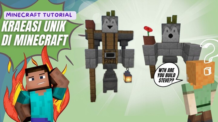 ROBOT INI BISA MENJAGAMU KETIKA KAMU TERANCAM!-MINECRAFT TUTORIAL