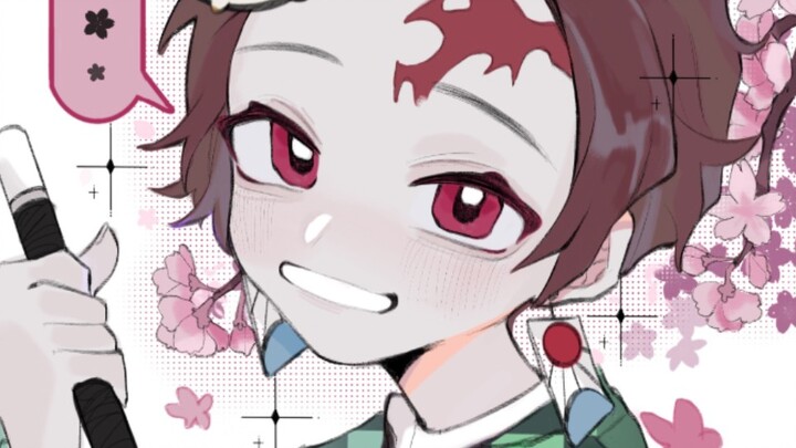 [Procreate] Icon: Tanjirou with Flowers