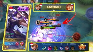 DESTROYING ENEMIES IN LEGEND RANK USING FANNY ?!! AUTO MANIAC IN 2MINS || SOLO RANK GAMEPLAY || MLBB
