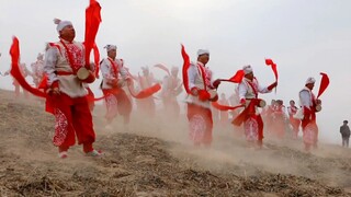 The Ansai waist drum performance on the loess land is so shocking