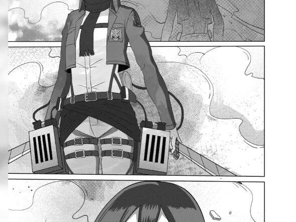 Mikasa vs Prajurit Gadis Kucing (Mikasa yang kalah telak sepanjang pertarungan)