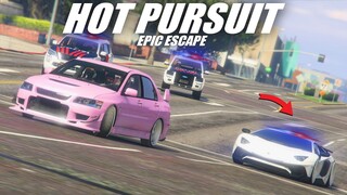 HOT PURSUIT EVO PINK ! POLISI PAKE LAMBORGHINI UNTUK MENANGKAPKU !! GTA V ROLEPLAY